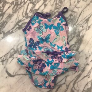 6/$15 Circo butterfly purple and blue swimsuit